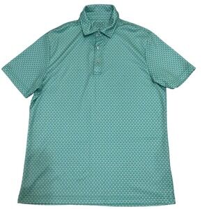 Club Room Performance Golf‎ Polo Shirt Men's M Golf Ball  Green Short Sleeve